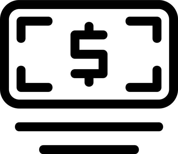 现金图标或标志孤立标志符号图片下载
