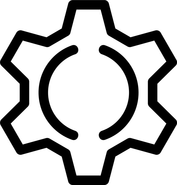 齿轮图标或logo孤立符号图片下载