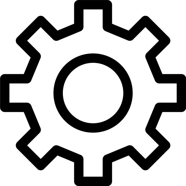 齿轮图标或logo孤立符号图片下载
