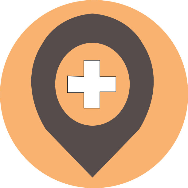 诊所地图指针图标样式是平的图片下载