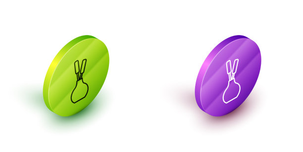 等距线花瓶图标孤立在白色图片下载