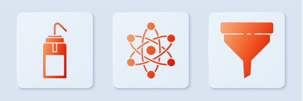 设置原子实验室洗瓶和漏斗或图片下载