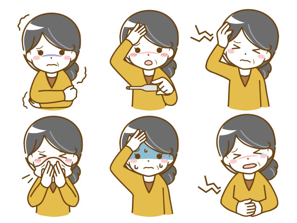 一个中年妇女病态的表情图片下载