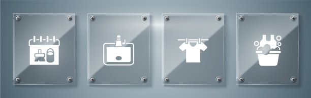 在盆里放置肥皂泡沫来烘干衣服图片下载