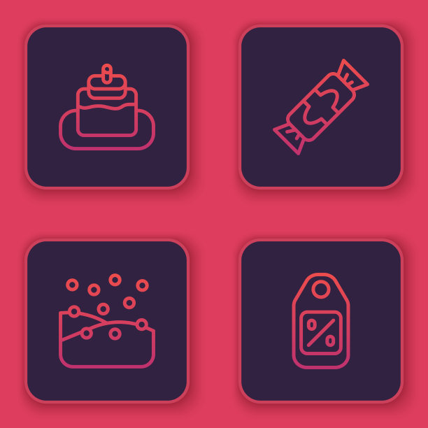 订线蛋糕，雪花糖果和价格标签图片下载