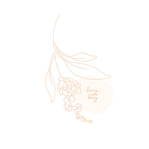 美术线花卉卡片。矢量婚礼简图图片下载