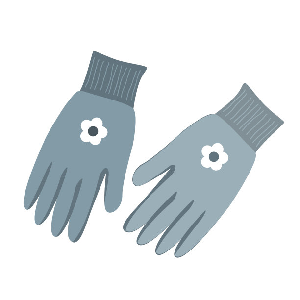园艺手套孤立图片下载
