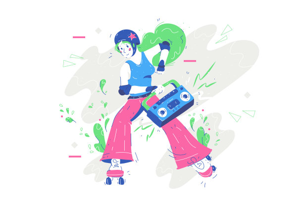 女孩在玩滚轴图片下载