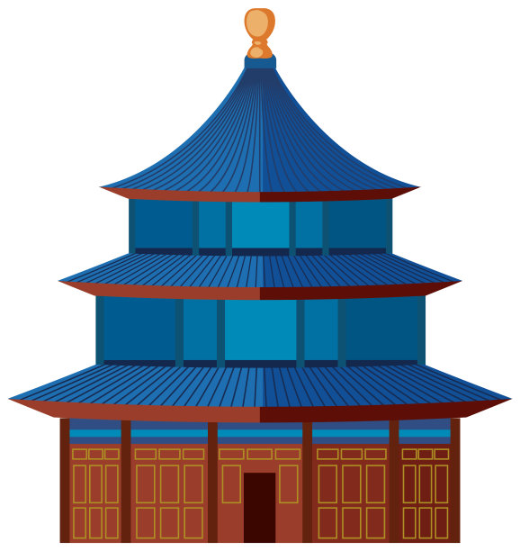 宝塔中国古建筑孤立图片下载