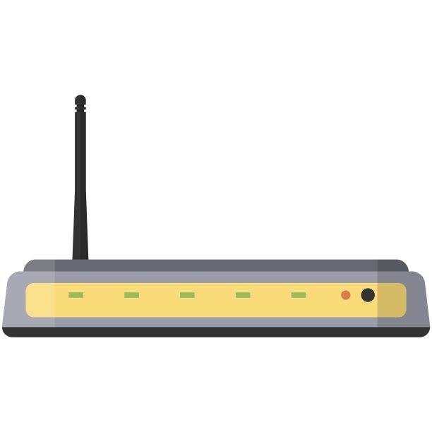 Wifi路由器矢量隔离在白色背景图片下载