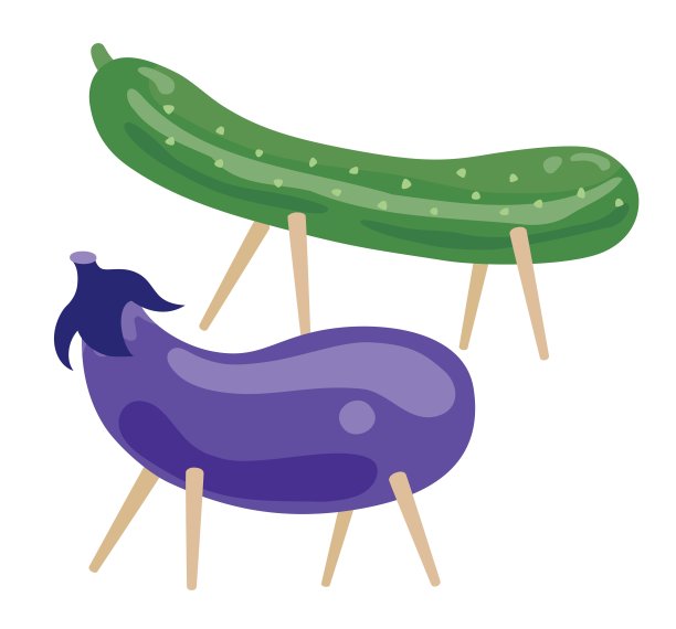 花灯节以茄子、黄瓜为代表的死马之灵。图片下载