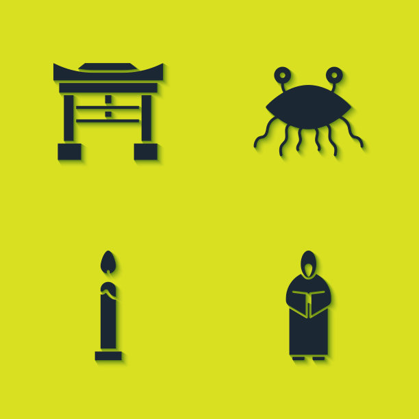 设日本门和尚点蜡烛和图片下载