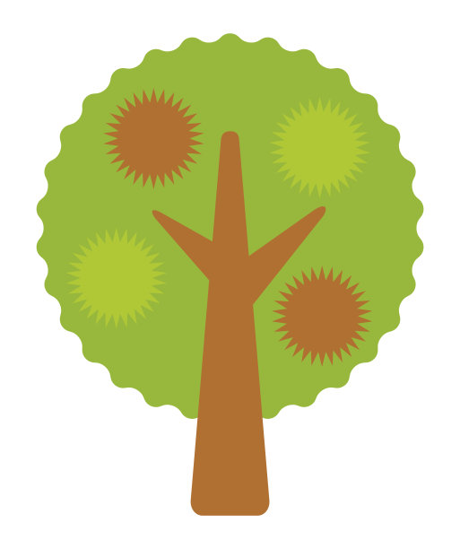 秋天结果子的栗树图片下载