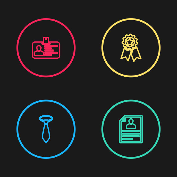 设置线领带恢复勋章与星和图片下载