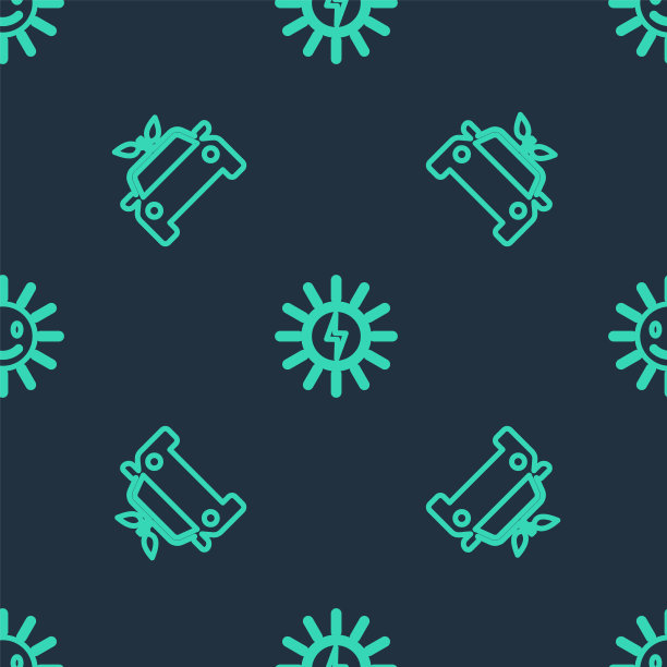 集线太阳能板生态汽车概念驾驶图片下载