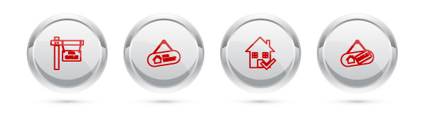 套线挂着出售出租房屋的招牌图片下载