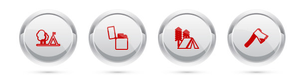 设线旅游帐篷与旗帜打火机和旧图片下载