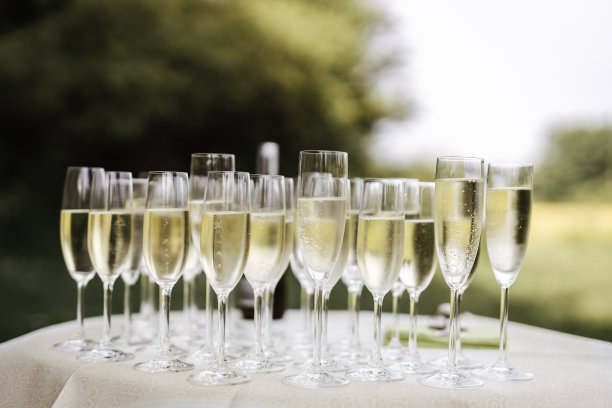 婚礼上的高品质起泡酒图片下载