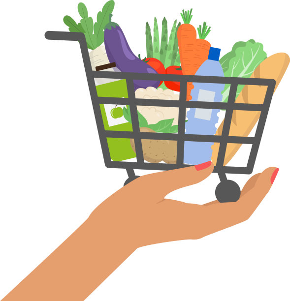 杂货店，购物车，超市，食品篮图片下载