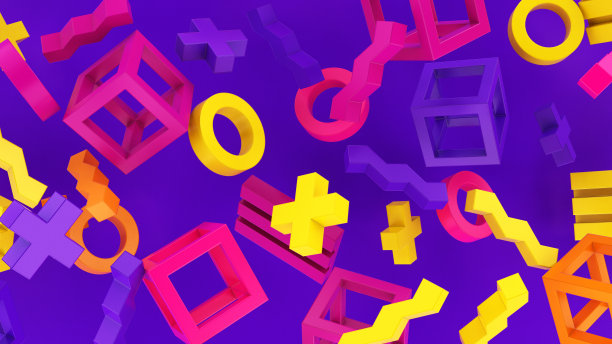 彩色几何形状的背景图片下载