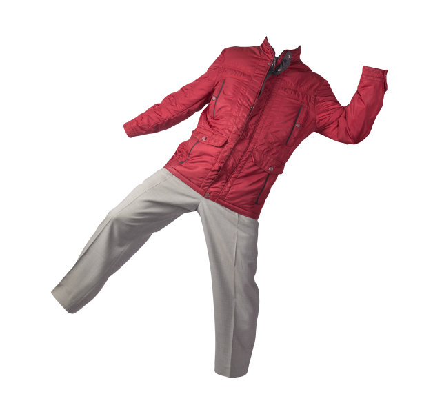 男人的夹克和裤子孤立在白色背景。图片下载