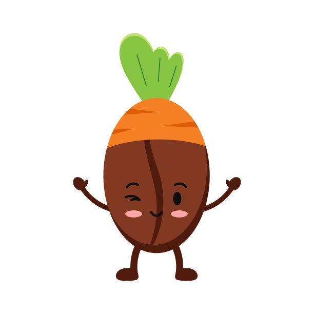 复活节可爱的胡萝卜豆装扮图标图片下载