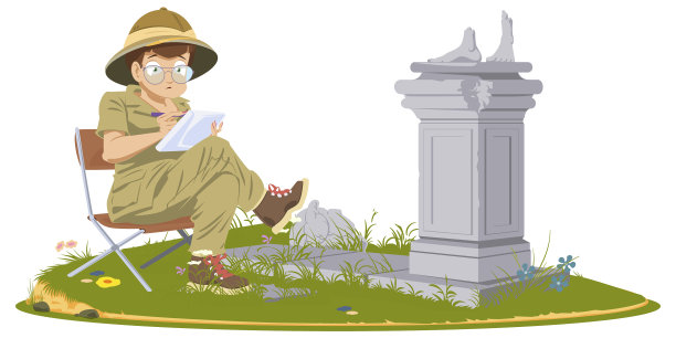 考古学家正在探索古代遗迹图片下载