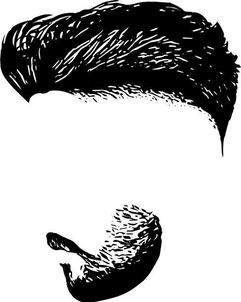 男士时尚的理发店和标志模板图片下载