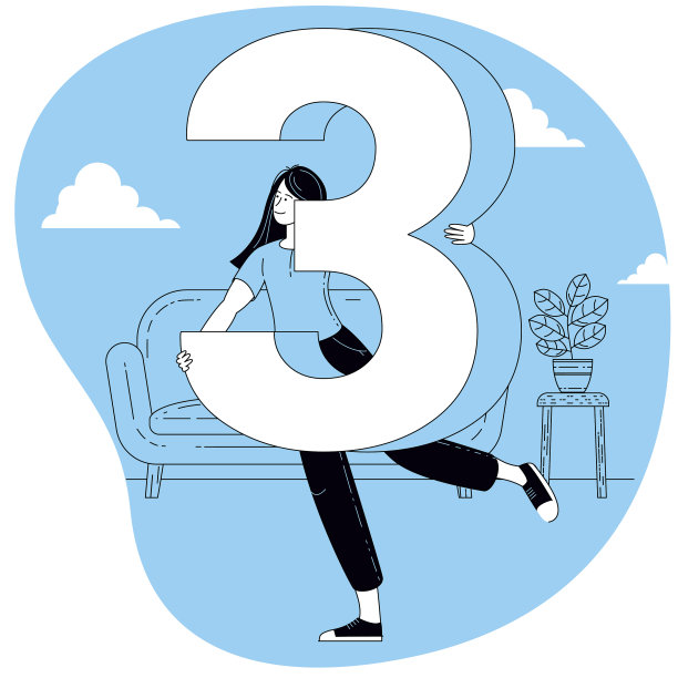 人们每人拿着一个数字站着图片下载