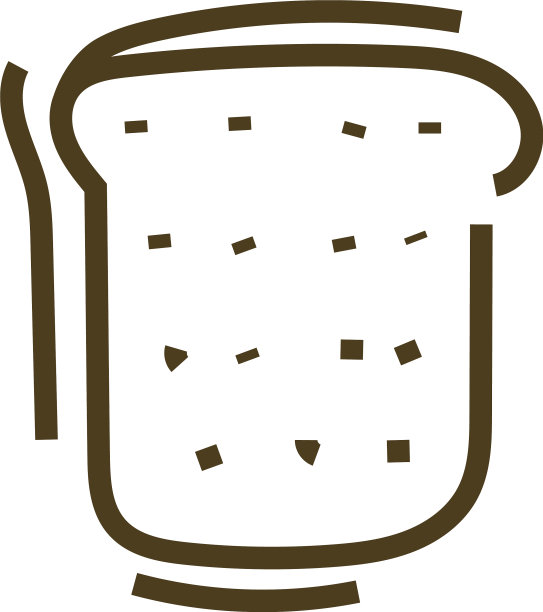 在白色背景上切吐司图片下载