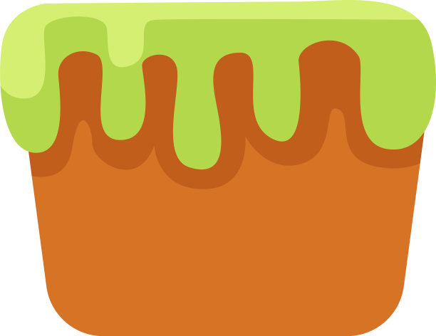 白色背景上有绿色釉的蛋糕图片下载