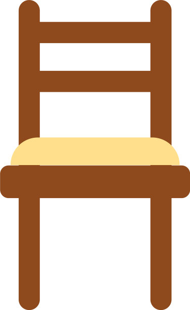 白色背景的木椅图片下载