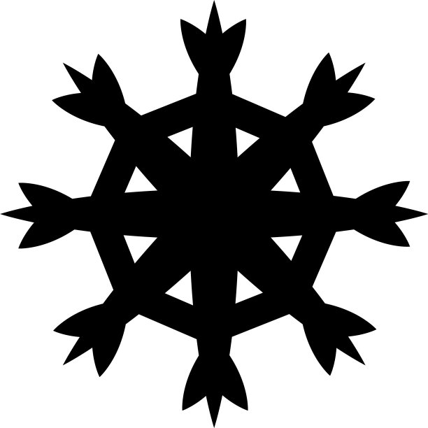 白色背景上的俄罗斯雪花图片下载