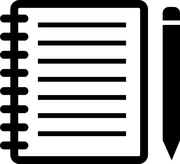 白色背景上的练习本图片下载