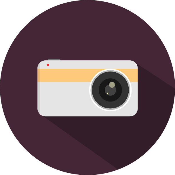 白色背景上的复古相机图片下载