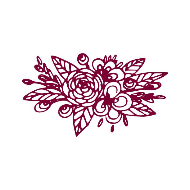 手画花，一条线画矢量。极简主义艺术孤立在白色上。图片下载