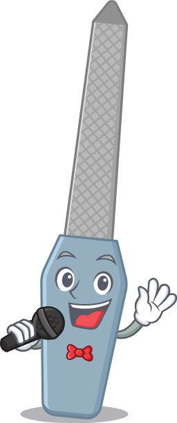 漫画指甲锉开心的用麦克风唱歌图片下载