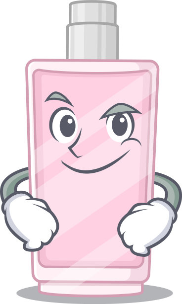 一个可爱的漫画香水有自信的姿态图片下载