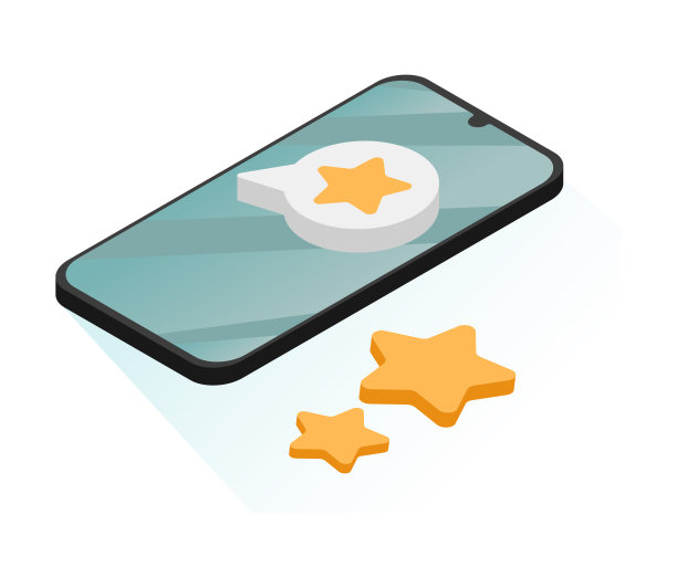 登陆页面模板与金色的星星。质量排名理念，优秀评分，正面评价，用户反馈。现代等距矢量插图的网站。图片下载