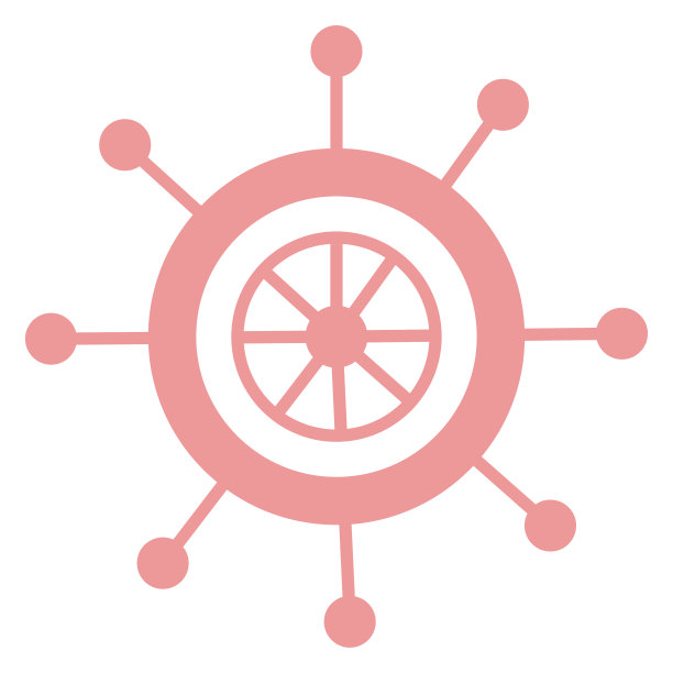 船舶舵轮图标设计矢量图片下载