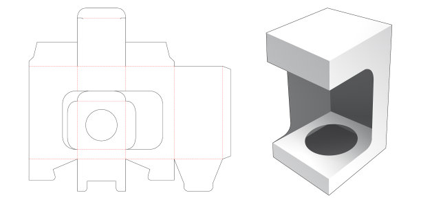化妆品包装用开窗模切图片下载