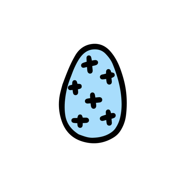 复活节装饰彩蛋素描图片下载