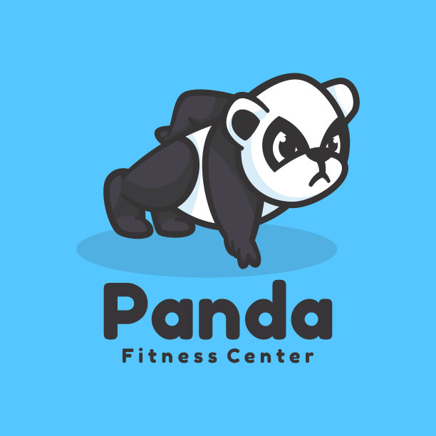 标志熊猫吉祥物卡通风格图片下载