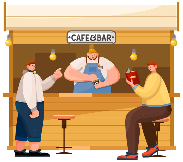 喝咖啡和在街头咖啡馆吃朋友图片下载