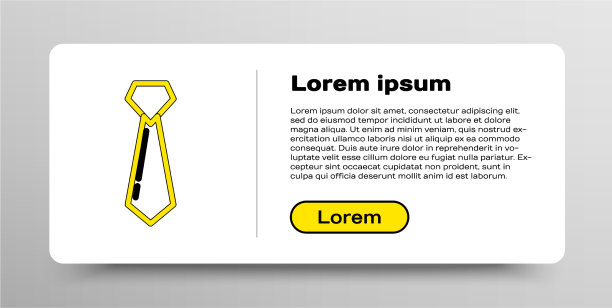 线领带图标孤立的白色背景图片下载