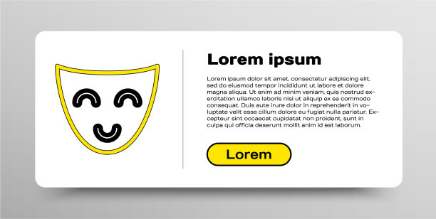 线喜剧戏剧面具图标孤立在白色图片下载