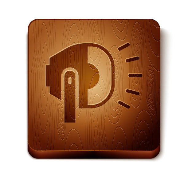 棕色自行车头灯图标孤立在白色图片下载