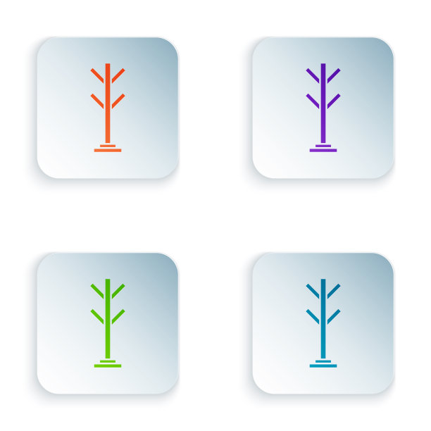 颜色外套站图标孤立在白色背景图片下载