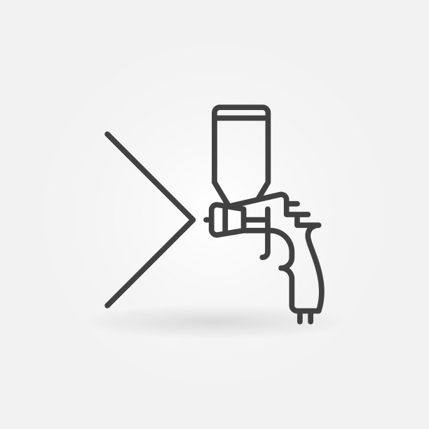 空气喷枪细节油漆线性概念图片下载