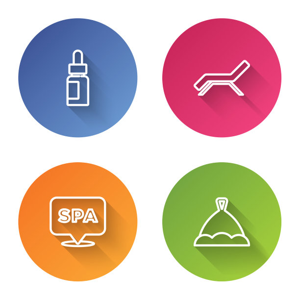 设行精油瓶、日晒床、雨伞图片下载